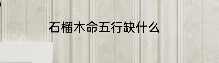 石榴木命五行缺什么