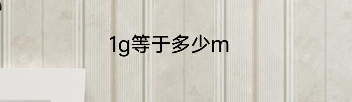 1g等于多少m