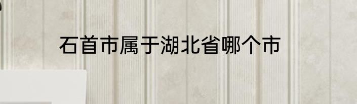 石首市属于湖北省哪个市