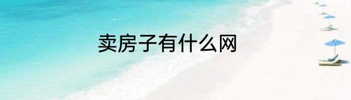 卖房子有什么网