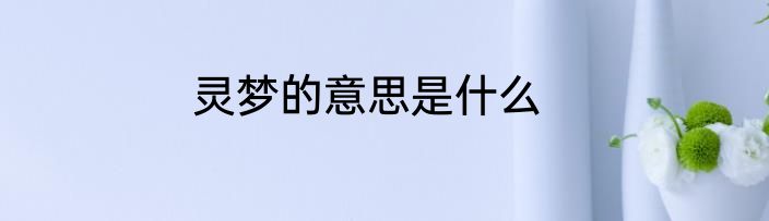 灵梦的意思是什么