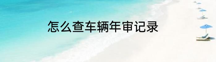 怎么查车辆年审记录