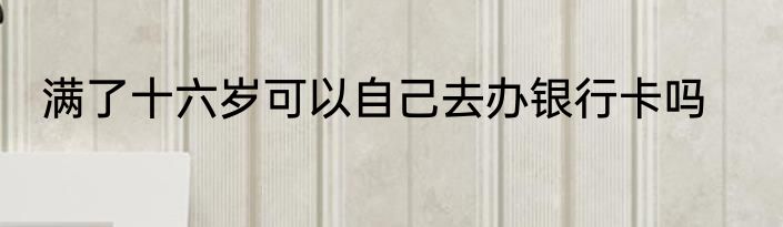 满了十六岁可以自己去办银行卡吗