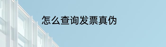 怎么查询发票真伪