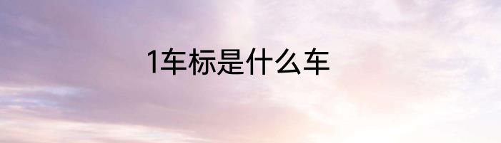 1车标是什么车