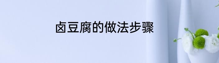 卤豆腐的做法步骤