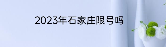 2023年石家庄限号吗