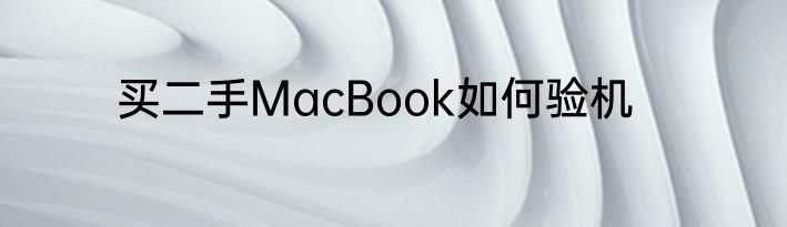 买二手MacBook如何验机
