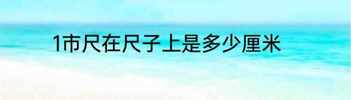 1市尺在尺子上是多少厘米