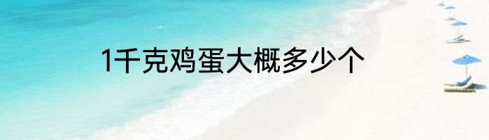 1千克鸡蛋大概多少个