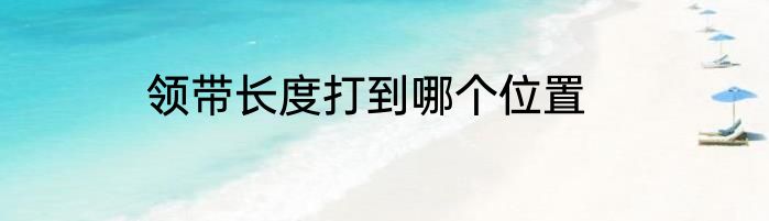 领带长度打到哪个位置