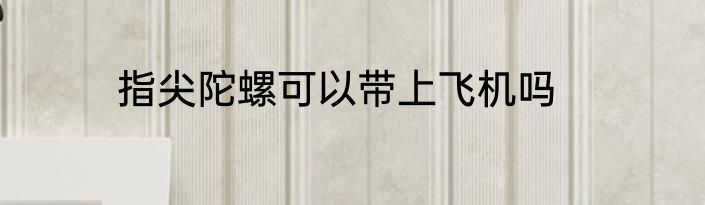 指尖陀螺可以带上飞机吗
