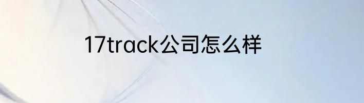 17track公司怎么样