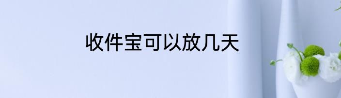 收件宝可以放几天
