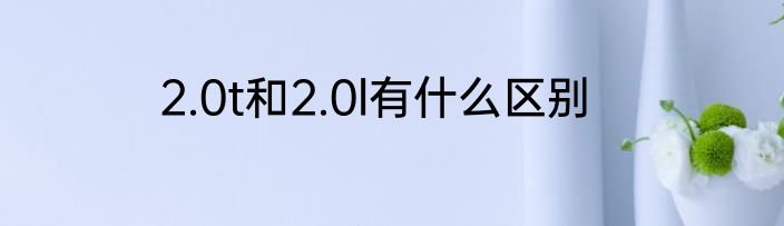 2.0t和2.0l有什么区别
