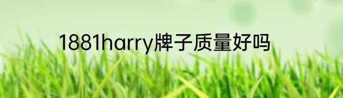 1881harry牌子质量好吗