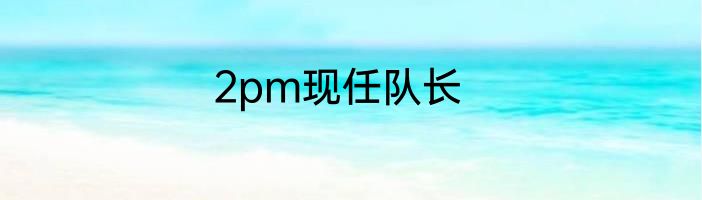 2pm现任队长