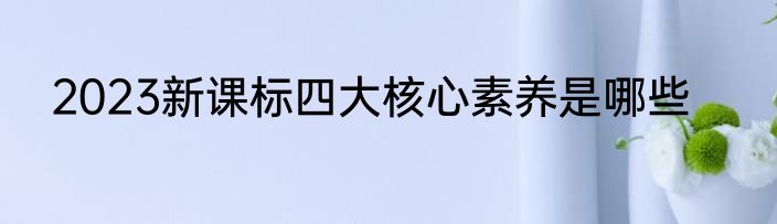 2023新课标四大核心素养是哪些