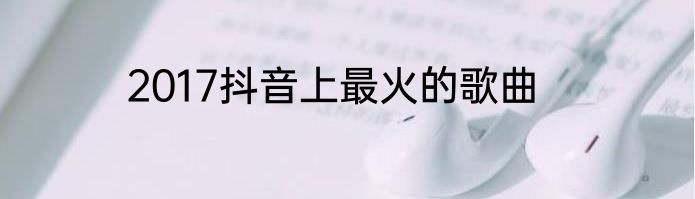 2017抖音上最火的歌曲