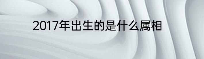 2017年出生的是什么属相
