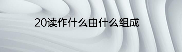 20读作什么由什么组成