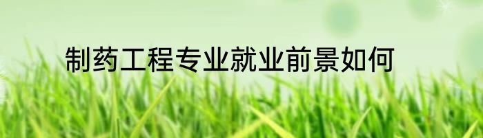 制药工程专业就业前景如何