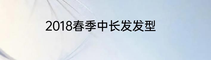 2018春季中长发发型