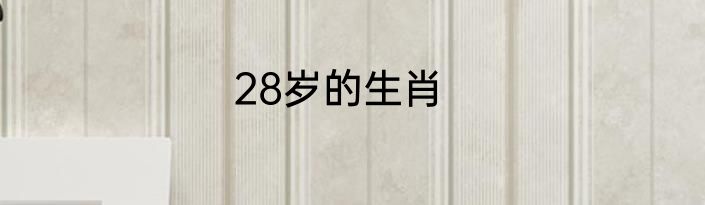 28岁的生肖