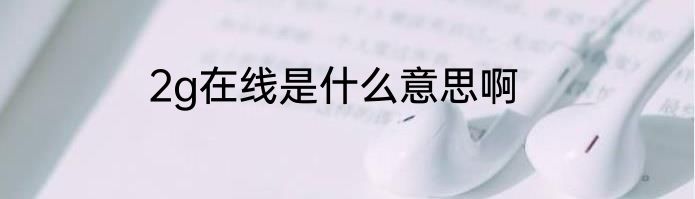 2g在线是什么意思啊