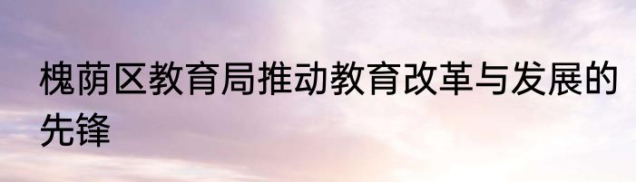 槐荫区教育局推动教育改革与发展的先锋