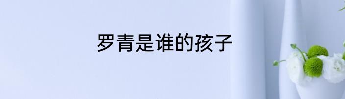 罗青是谁的孩子