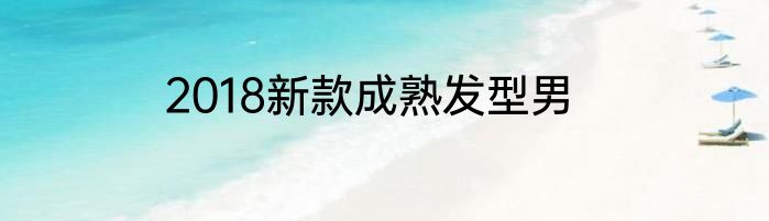 2018新款成熟发型男