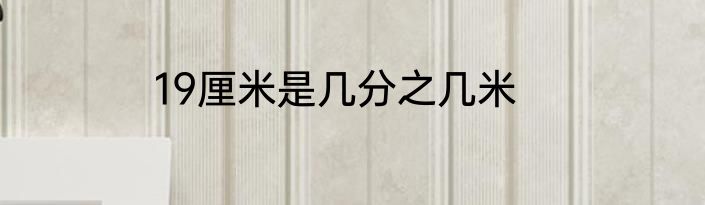 19厘米是几分之几米