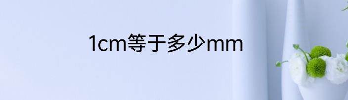 1cm等于多少mm