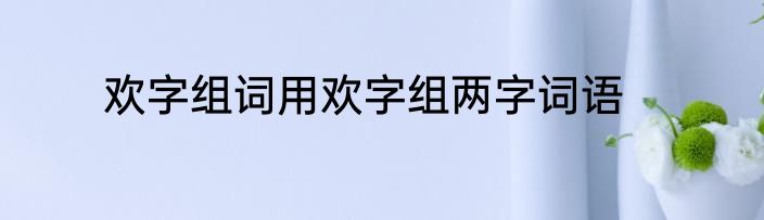 欢字组词用欢字组两字词语