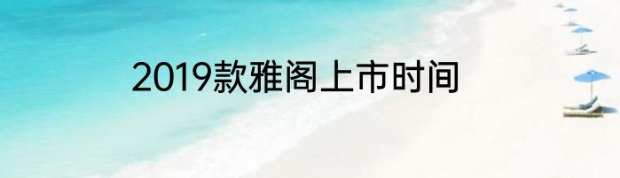 2019款雅阁上市时间