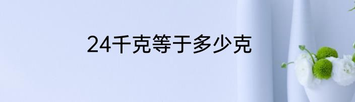 24千克等于多少克