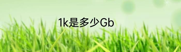 1k是多少Gb