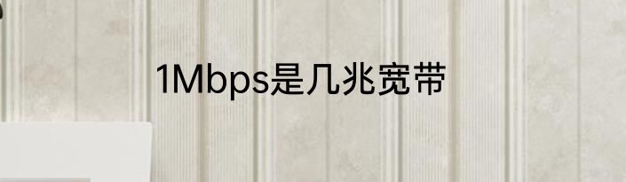 1Mbps是几兆宽带