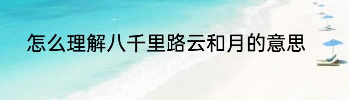 怎么理解八千里路云和月的意思