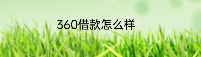 360借款怎么样