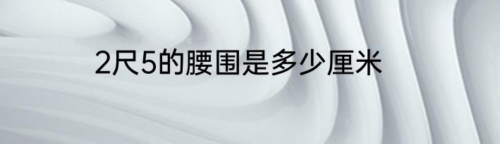 2尺5的腰围是多少厘米
