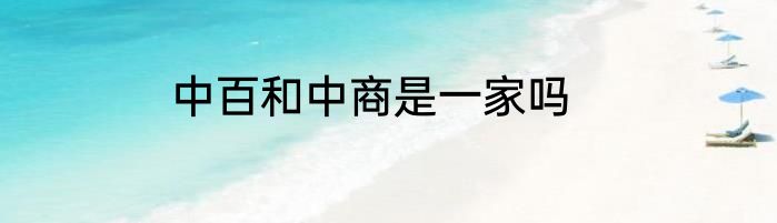 中百和中商是一家吗