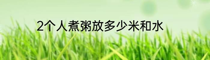 2个人煮粥放多少米和水