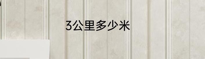3公里多少米