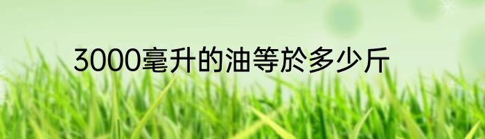 3000毫升的油等於多少斤