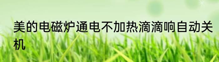 美的电磁炉通电不加热滴滴响自动关机
