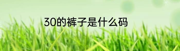 30的裤子是什么码
