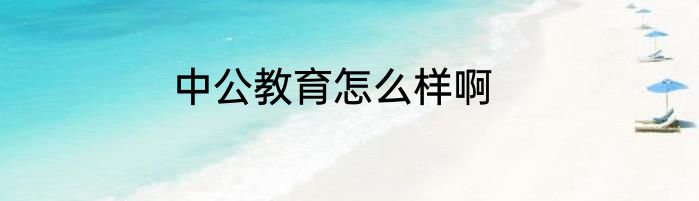中公教育怎么样啊