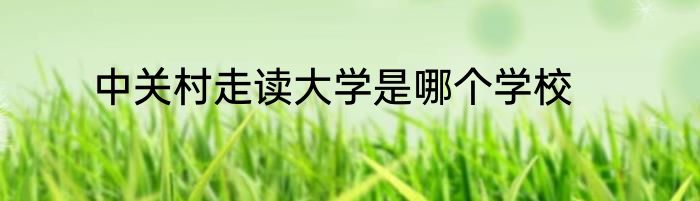 中关村走读大学是哪个学校
